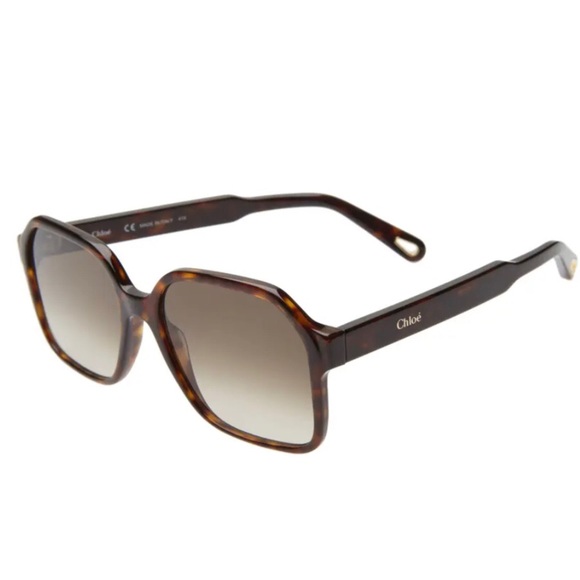 CHLOE Willow 56mm Gradient Rectangular Sunglasses - Picture 3 of 4